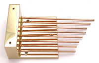 Gongs 011/J: J series polished Brass Base mounting Gongs - Low rods (Kieninger J movements)